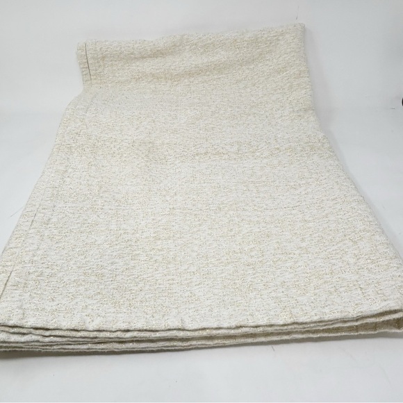 DANSK Ivory Gold Metallic LISBETH Tablecloth MCM Mid Century Modern 60” X 84” - Picture 4 of 9